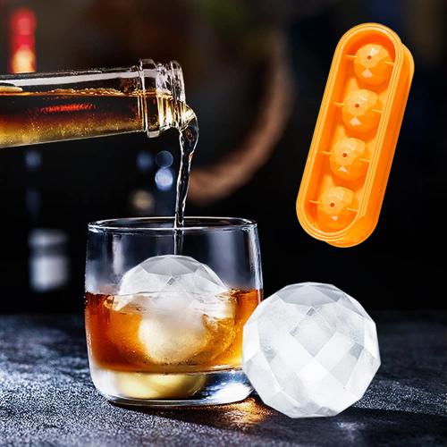 Ice Ball Maker With Unique Design, Premium Material Ensuring Durability, Easy Release Due To Silicone Flexibility, Versatile Usage For Beverages And C 2
