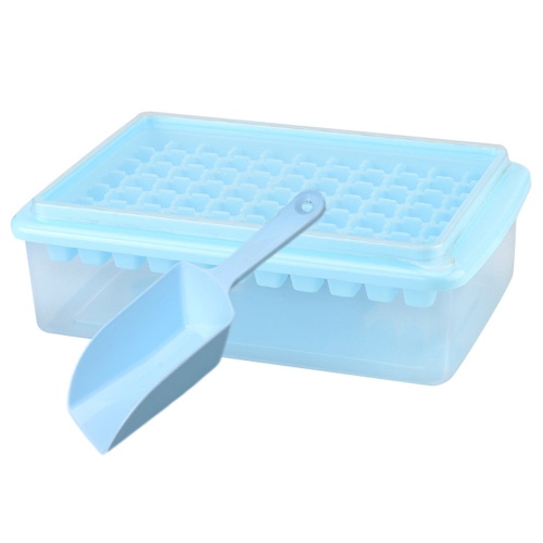 Multi-Purpose Square Ice Cube Mold, Flexible Durable Plastic Ice Cube Tray For Home And Party Use, Easy Release & Cleaning, Covered Ice Storage, Stack