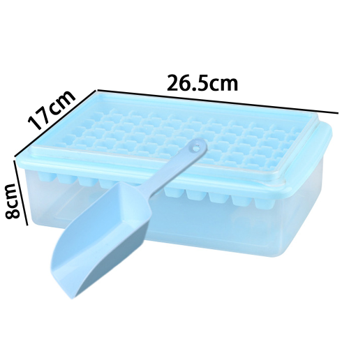 Multi-Purpose Square Ice Cube Mold, Flexible Durable Plastic Ice Cube Tray For Home And Party Use, Easy Release & Cleaning, Covered Ice Storage, Stack 1