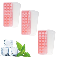 Bpa Free Ice Mold Maker, Fine Design And Clear Texture Silicone Tray For Cocktails Whisky, Flexible And Separate Flat Cube Compartments For Easy Ice R