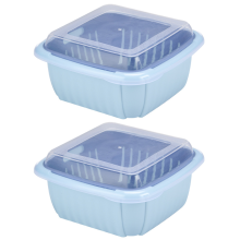 Innovative Food Storage Solutions, Refrigerator Organizer Bins for Fresh Produce Saver with Sealed Environment, Ventilated Storage, Ideal for Storing