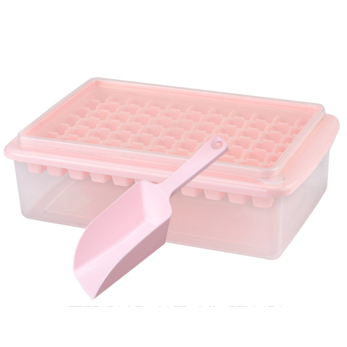 Durable Ice Cube Trays With Easy Release, Flexible Durable Plastic For Home And Party Use, Covered Ice Storage, Stackable Design, Square Ice Cube Mold