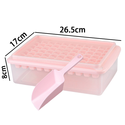 Durable Ice Cube Trays With Easy Release, Flexible Durable Plastic For Home And Party Use, Covered Ice Storage, Stackable Design, Square Ice Cube Mold 1
