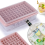 Durable Ice Cube Trays With Easy Release, Flexible Durable Plastic For Home And Party Use, Covered Ice Storage, Stackable Design, Square Ice Cube Mold 5