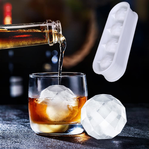 Ice Ball Maker With Unique Design, Premium Material Ensuring Durability, Easy Release Due To Silicone Flexibility, Versatile Usage For Beverages And C 2