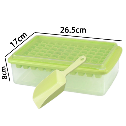 Multi-Purpose Square Ice Cube Mold, Flexible Durable Plastic Ice Cube Tray For Home And Party Use, Easy Release & Cleaning, Covered Ice Storage, Stack 1