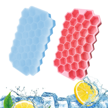 Formas de gelo reutilizáveis com tampa, material de alta qualidade para congelador, silicone que garante fácil remoção e flexibilidade, ideais