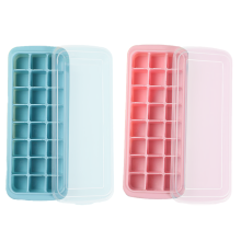 Forma de gelo de silicone fácil de desenformar, própria para lava-louças, com tampa removível, versátil para coquetéis, bebidas e café gelado,