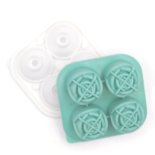 Forma de gelo de silicone com design de fácil remoção, à prova de vazamentos, em formato de coração, ideal para uso doméstico e festas.