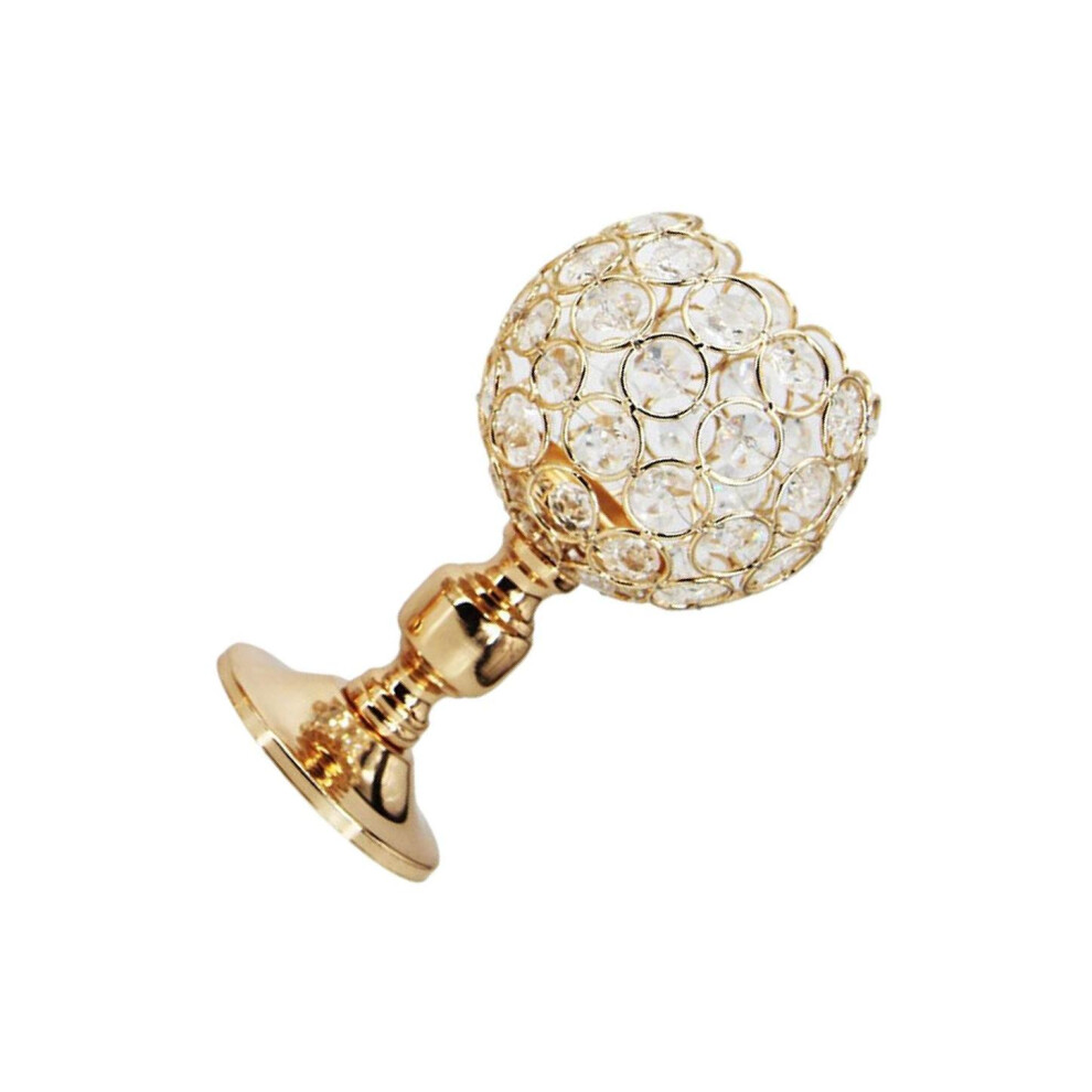 (Gold, 10x10x17cm) Crystal Candle Holder Candlesticks Stand Artistic And Elegant Gold-image-OPC-PMX8FCC-NEW