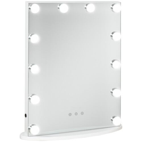 Makeup Mirror with Lights 12 Dimmable LEDs USB Power White Vanity Mirror for Dressing Table Hollywood Style 2