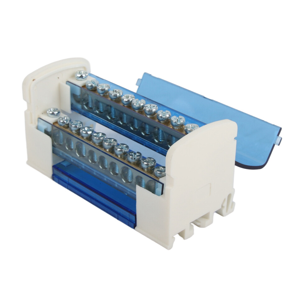 2-Stage Singlephase Din Rail Terminal Box 211, 125A, 100X50x45mm 8081360158213