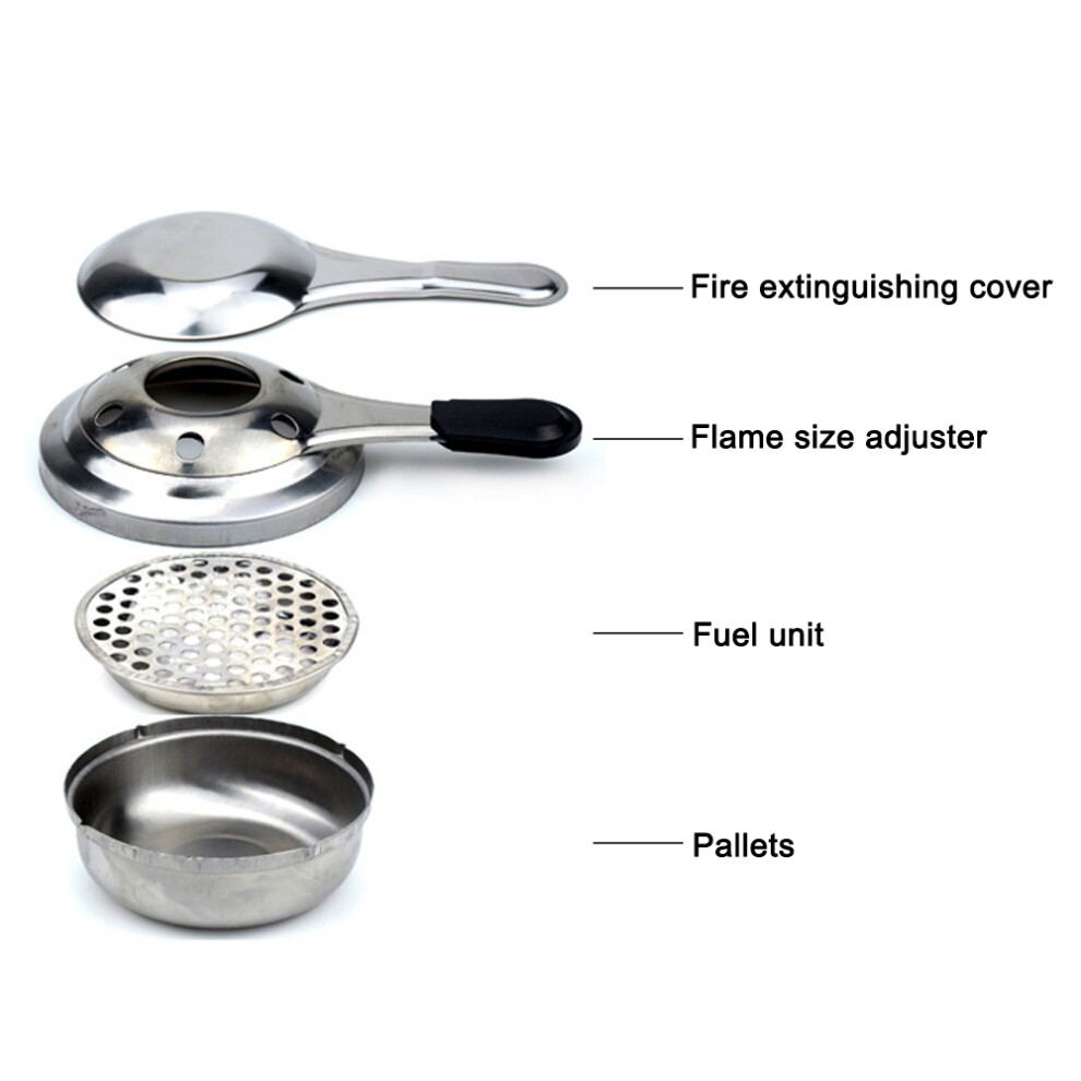 Stainless Steel Portable Camping Alcohol Stove BBQ Hotpot Cooker-image-OPC-PMX8N6T-NEW