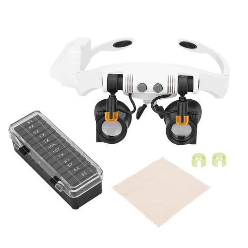 21-in-1 LED-Kopf-Magnifier mit austauschbaren Linsen 1