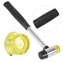 Doppelseitiger Gummi- und Stahl-Handhammer, abnehmbarer Kopf, 24 cm