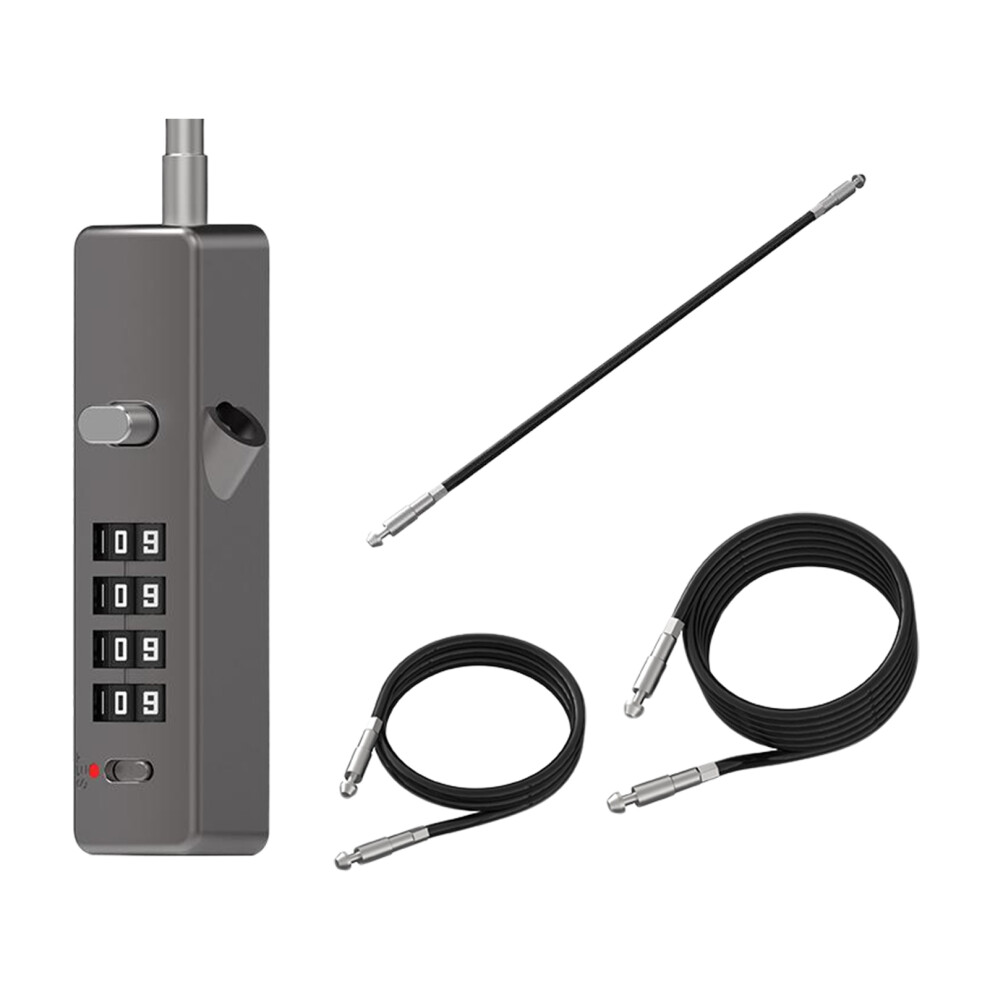 (gray, Steel cab2460120cm) Zinc Alloy Anti-Theft Bicycle Lock Durable Cable Lock For Helmet-image-OPC-PMX7G6P-NEW