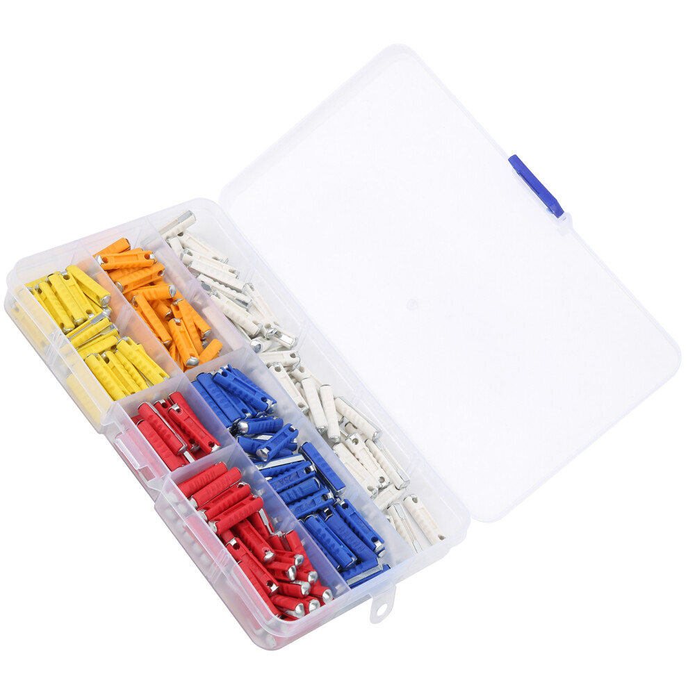 200Pcs Torpedo Car Fuse Kit, 5A-25A, Synthetic Cardboard 6911360162809