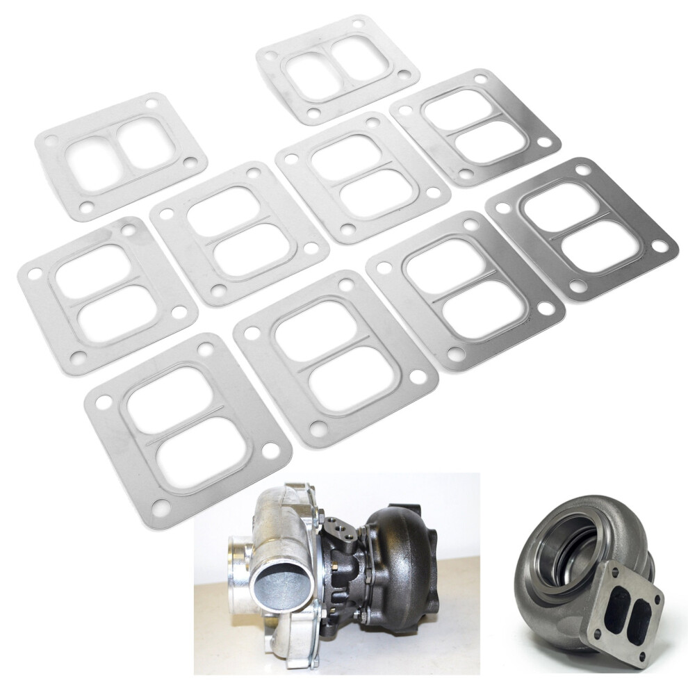 10Pcs Stainless Steel Turbo Gasket For Garrett T4 Flange Turbochargers 9431360164148
