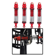 4 Stück Aluminiumlegierung Rote RC-Dämpfer, kompatibel mit SCX10 D90 1/10 Auto