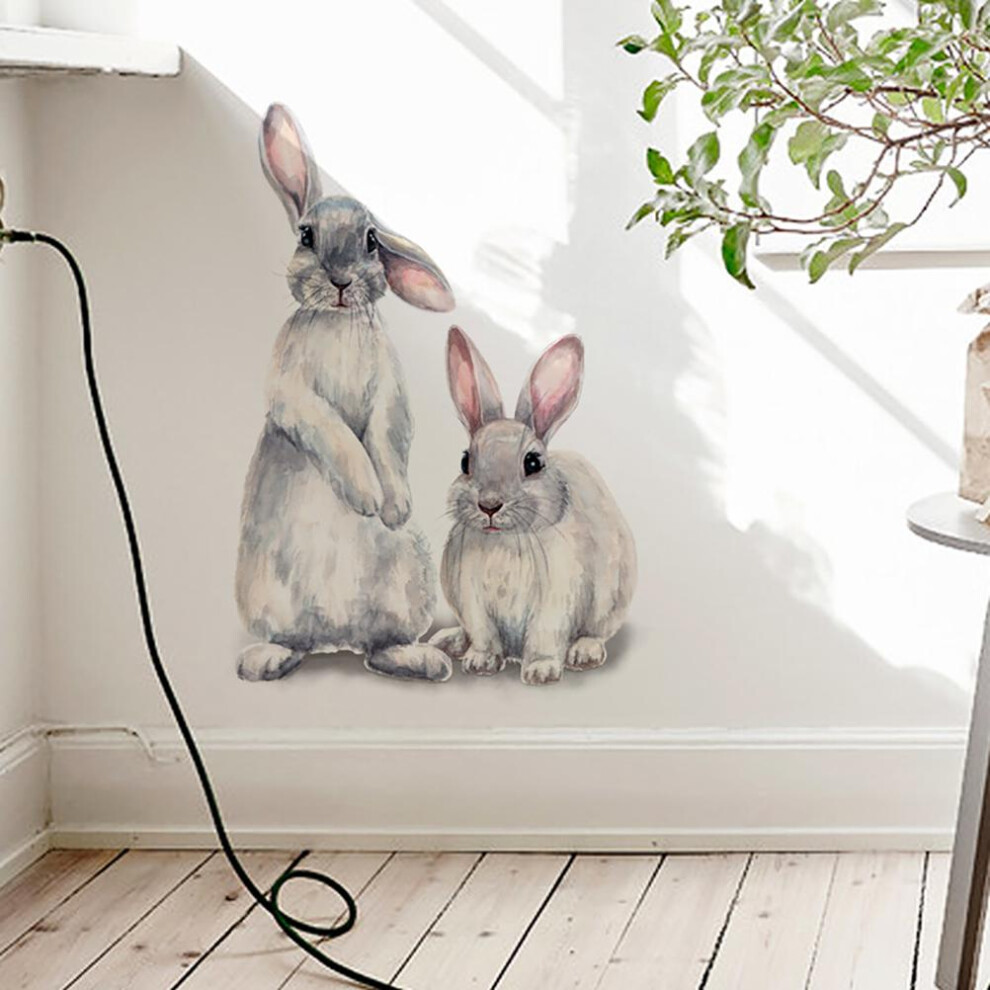 Removable Easter Bunny Wall Decal Cartoon for Kids & Home – 50cm x 30cm