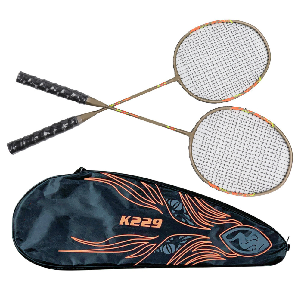 2 Pcs Lightweight Badminton Racket Iron Alloy One Piece Storage Bag-image-OPC-PMX9DDQ-NEW