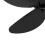 Universal 5-Blade Aluminum Fireplace Fan Blade 18cm Black 1