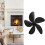 Universal 5-Blade Aluminum Fireplace Fan Blade 18cm Black 11