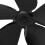 Universal 5-Blade Aluminum Fireplace Fan Blade 18cm Black 13