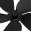 Universal 5-Blade Aluminum Fireplace Fan Blade 18cm Black 6