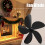 Universal 5-Blade Aluminum Fireplace Fan Blade 18cm Black 5