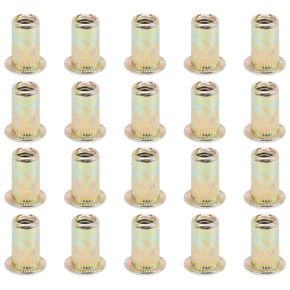 100Pcs Zinc Plated Flat Head Rivet Nuts M3-M6 Hardware Kit-image-OPC-PMX9DXQ-NEW