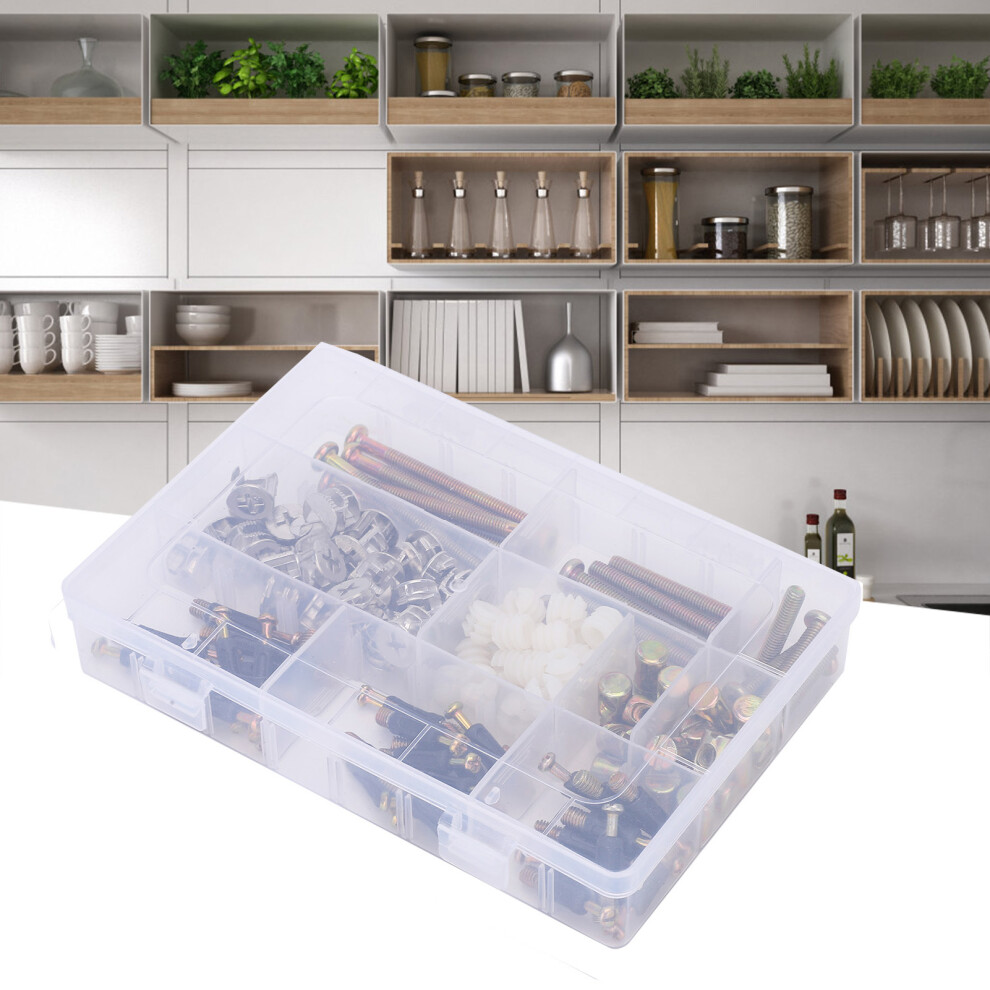 125Pcs Furniture Hardware Kit, Stainless Steel Connectors & Eccentric Wheels 6901360169984