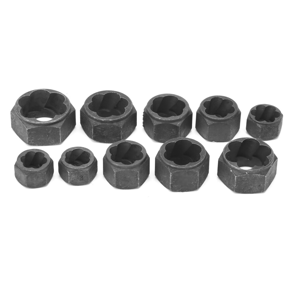 10Pcs Nut Extractor Set Aluminum Alloy For Damaged Bolt And Nut Removal 8271360169894