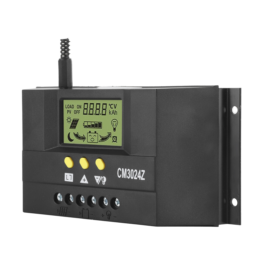 12V/24V 30A Pwm Solar Charge Controller With Lcd Display 8091360170757