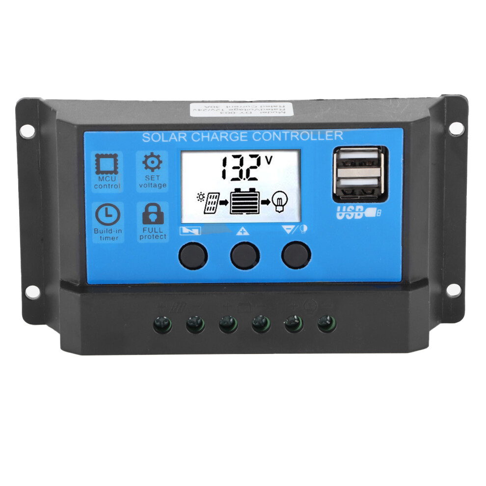 30A Lcd Solar Charge Controller 12V/24V 360W/720W Fully Automatic 9441360170544