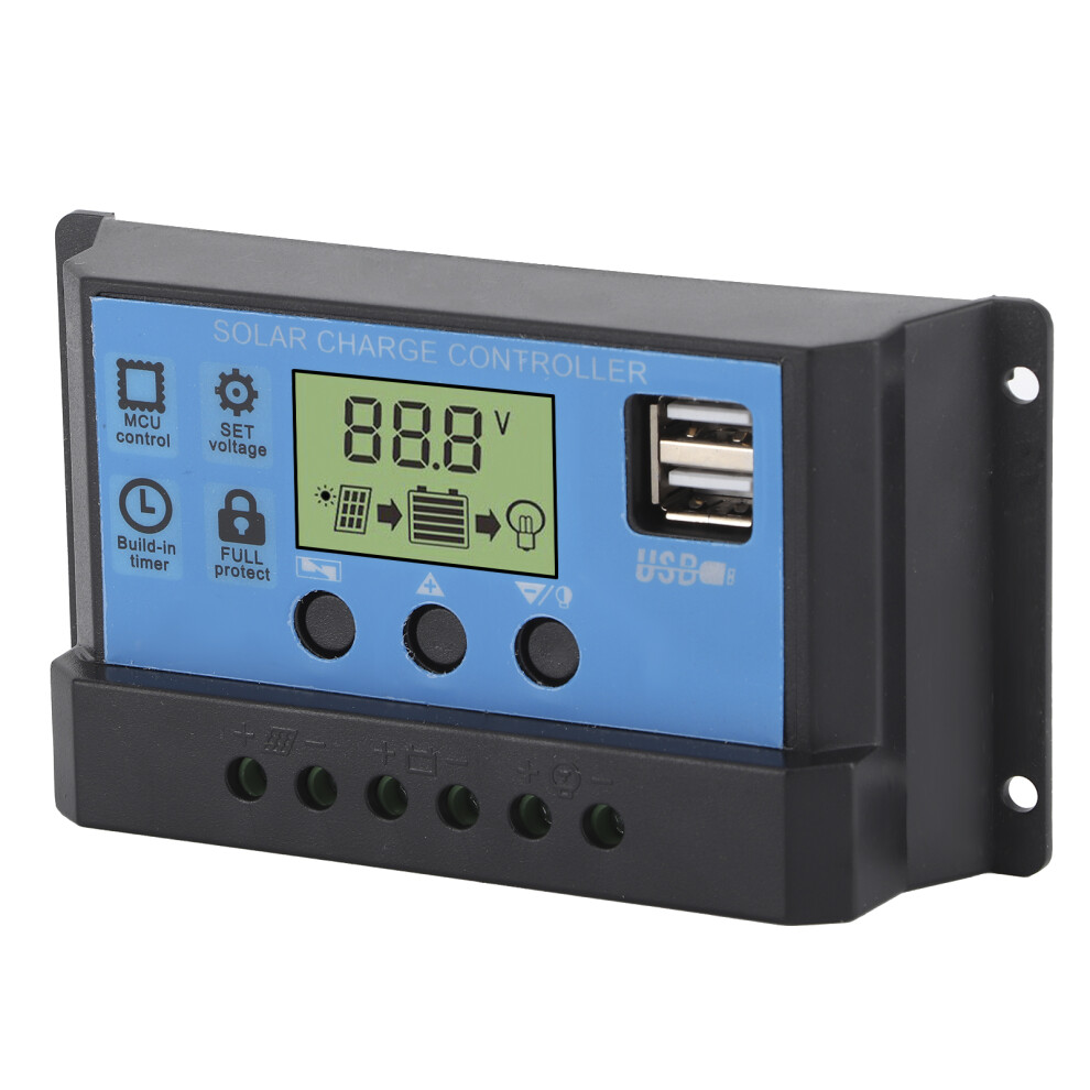 12V/24V Pwm Lcd Solar Charge Regulator 10A Dual Usb 6931360170857