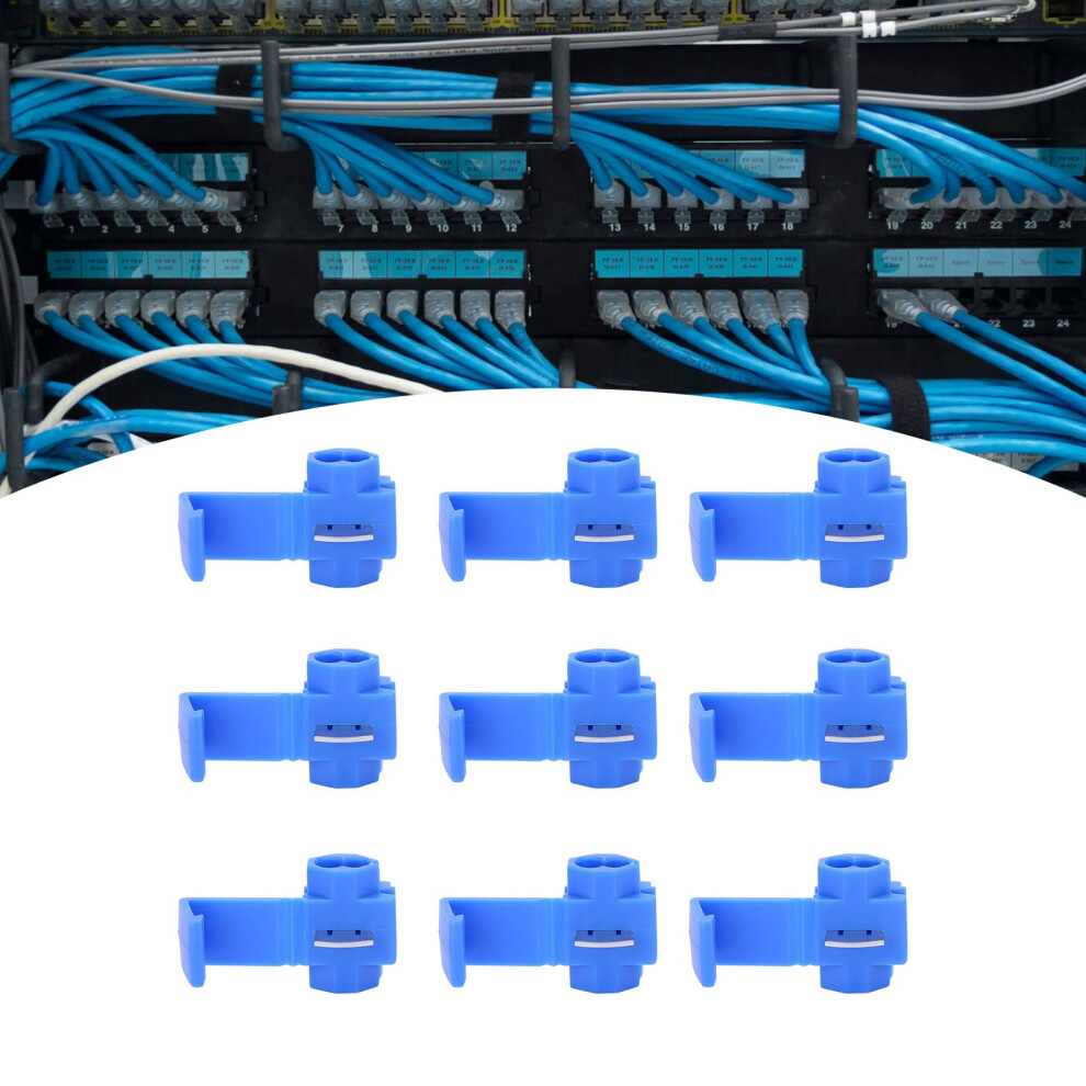 210Pcs Quick Splice Connectors: Easy Crimp Terminal Blocks Blue 5021360171020