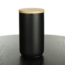 Contenitore multiuso in ceramica per alimenti, ideale per la tua cucina. L'elegante coperchio in bambù garantisce la freschezza di tè, caffè,
