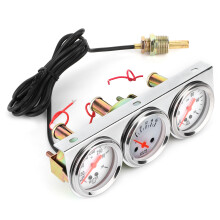 Universal 3-in-1 Gauge Set 52mm Water Temp Volts Oil Press Meter Kit