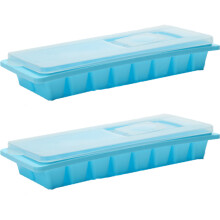Isbitbrett med lettfyllingsdesign, fleksible silikonvegger for enkel individuell isbitutløsning. Ideell for glass og kaffekopper i normal størrelse.