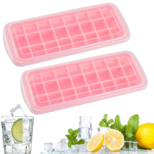 Ice Innovations, Formas de Gelo Empilháveis com Moldes Flexíveis para Cubos de Gelo, Material de Silicone Macio, Tampas à Prova de Vazamentos,