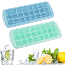Kreative ismaskiner, 2-pakning silikonbrett med luktfri isgaranti, ideell for cocktailer, iskaffe og mer, (fleksibel, stabelbar, matgodkjent,