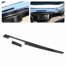 2 Stück weiche Carbon-Fiber-Kopilot-Dashboard-Abdeckung für RAV4 2015–2019
