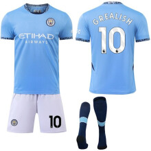 Ensemble de survĂŞtement domicile Manchester City avec chaussettes pour enfants et adultes (n 10 GREALISH)