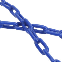 2 Stück Blau beschichtete Plastikrückensicherungsketten, 1 m lang