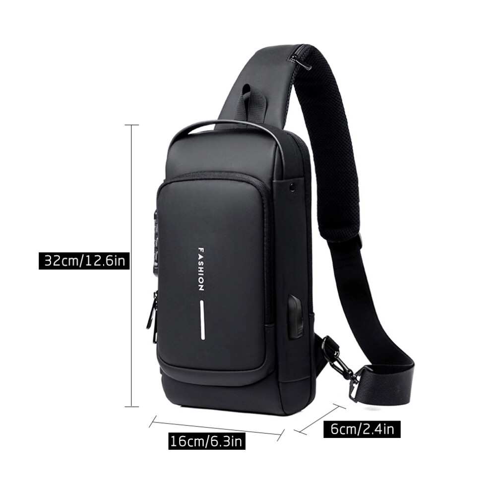 Men Sling Bag Waterproof Anti-theft USB Charging Shoulder Crossbody-image-OPC-PMX9JF9-NEW