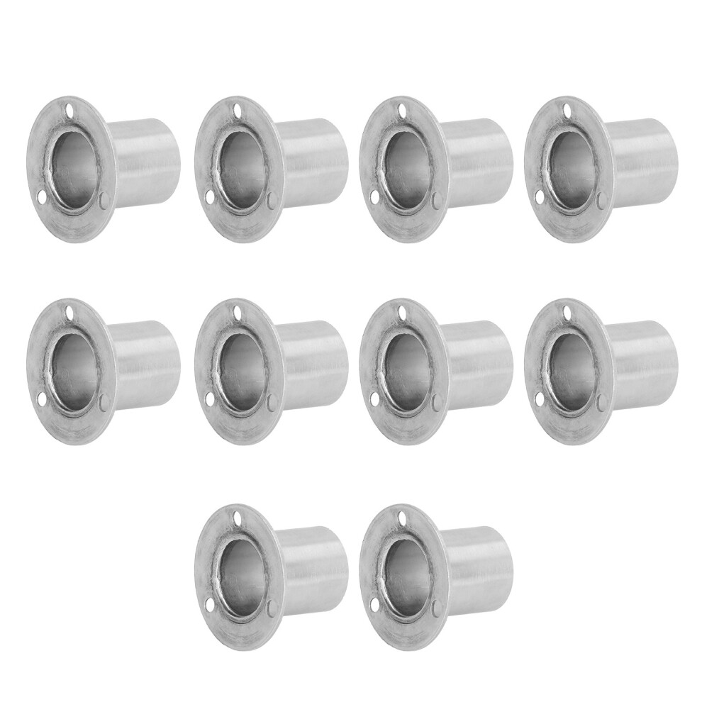10Set Stainless Steel Closet Rod Hardware Flanged Brackets Î¦25Mm Thickened 8701360178973