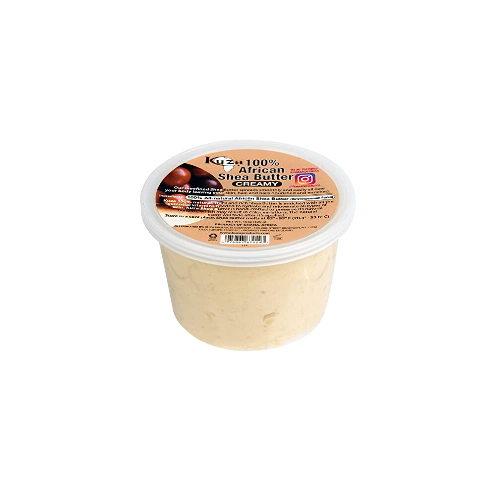Kuza 100% African Shea Butter Creamy 15Oz By