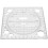 Multi-Function Acrylic Drawing Ruler, 12x12cm, Woodworking & Craft Tool 14