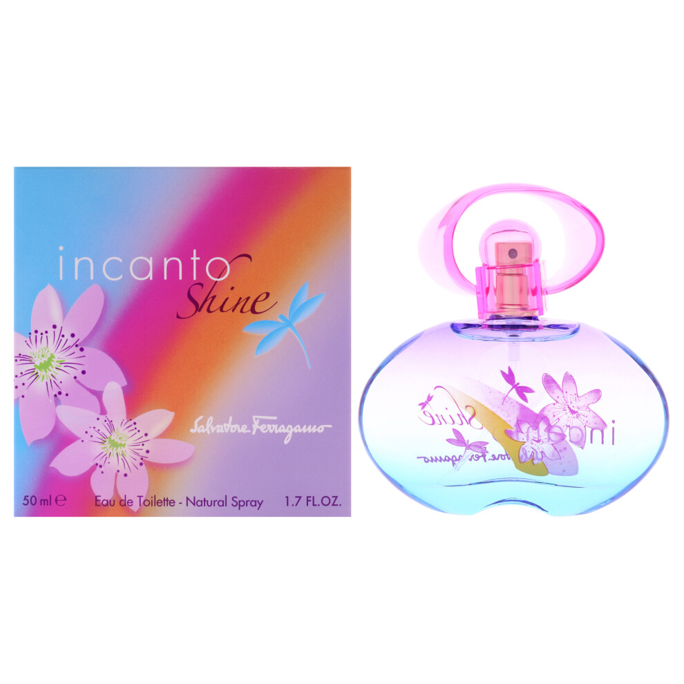 Salvatore Ferragamo Peach/Amber Incanto Shine By For Women - 1.7 Oz Edt Spray